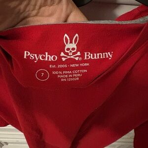 Psycho Bunny red tshirt